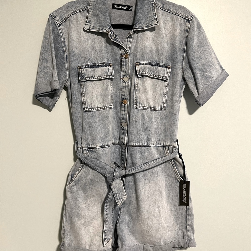 BLANKNYC denim romper. NWT. Small